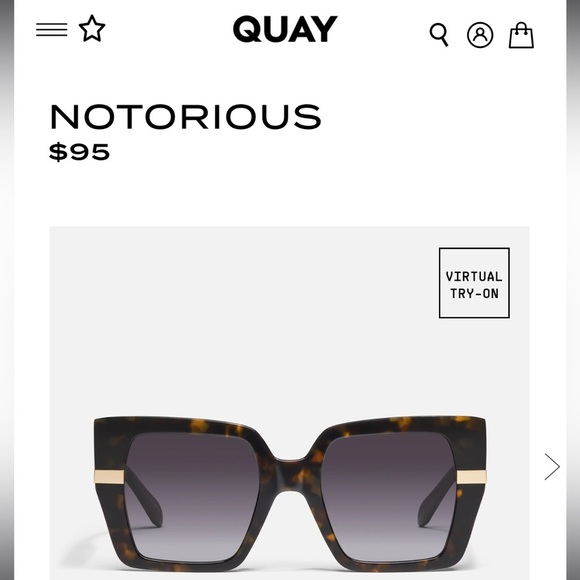 Quay Australia Notorious‎ Neutral Tort Frame w/ Smoke Lens!! NEW!!!! ??️